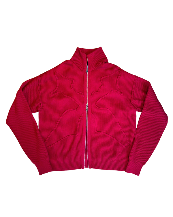 GON-E RED KNIT X SWEATER