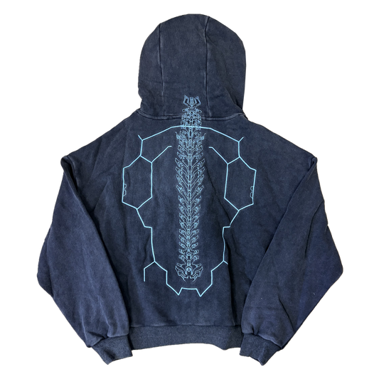 ZERO HOODIE VERSION 1 - GREY WITH BLUE DETAILING